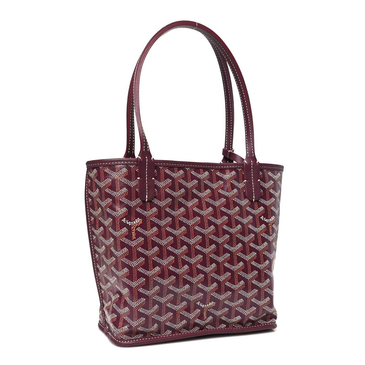 Goyardine Reversible Mini Anjou Burgundy