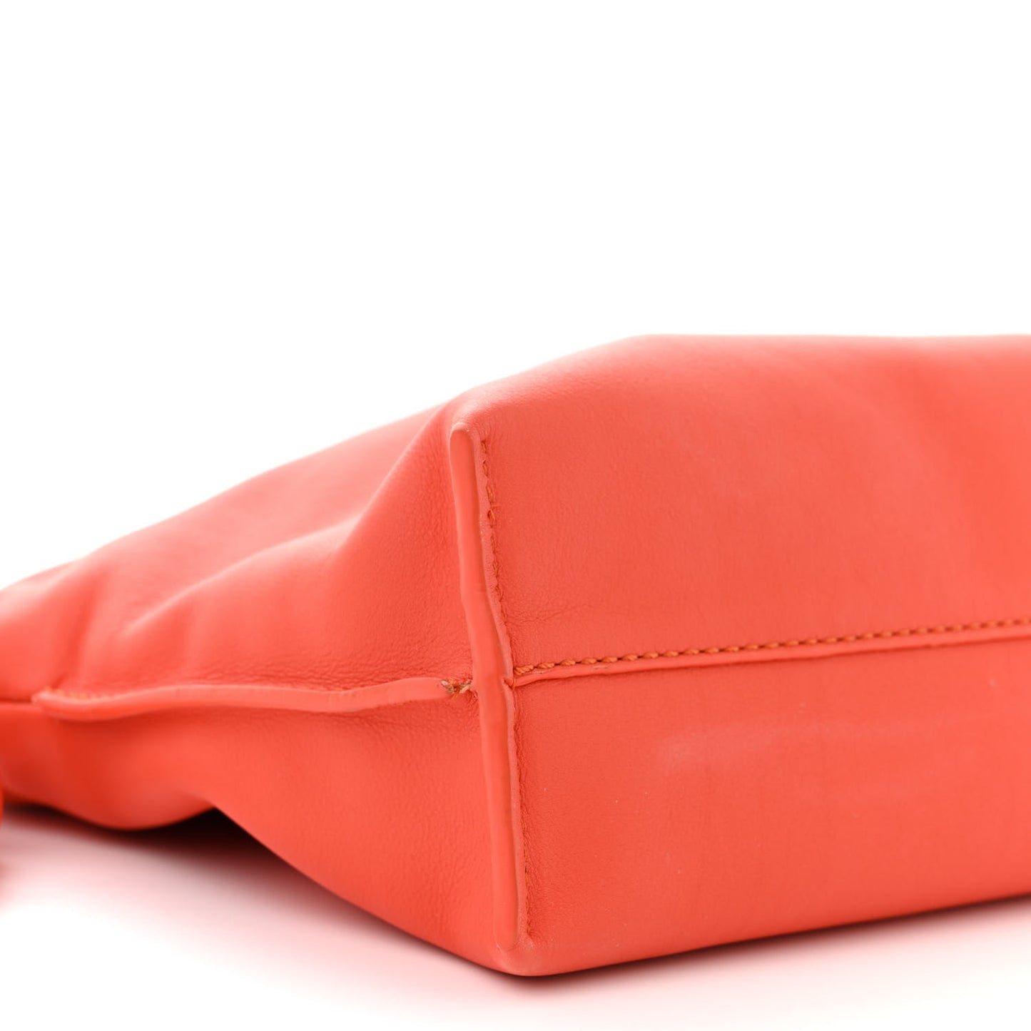 Calfskin Mini Flamenco Knot Clutch Orange