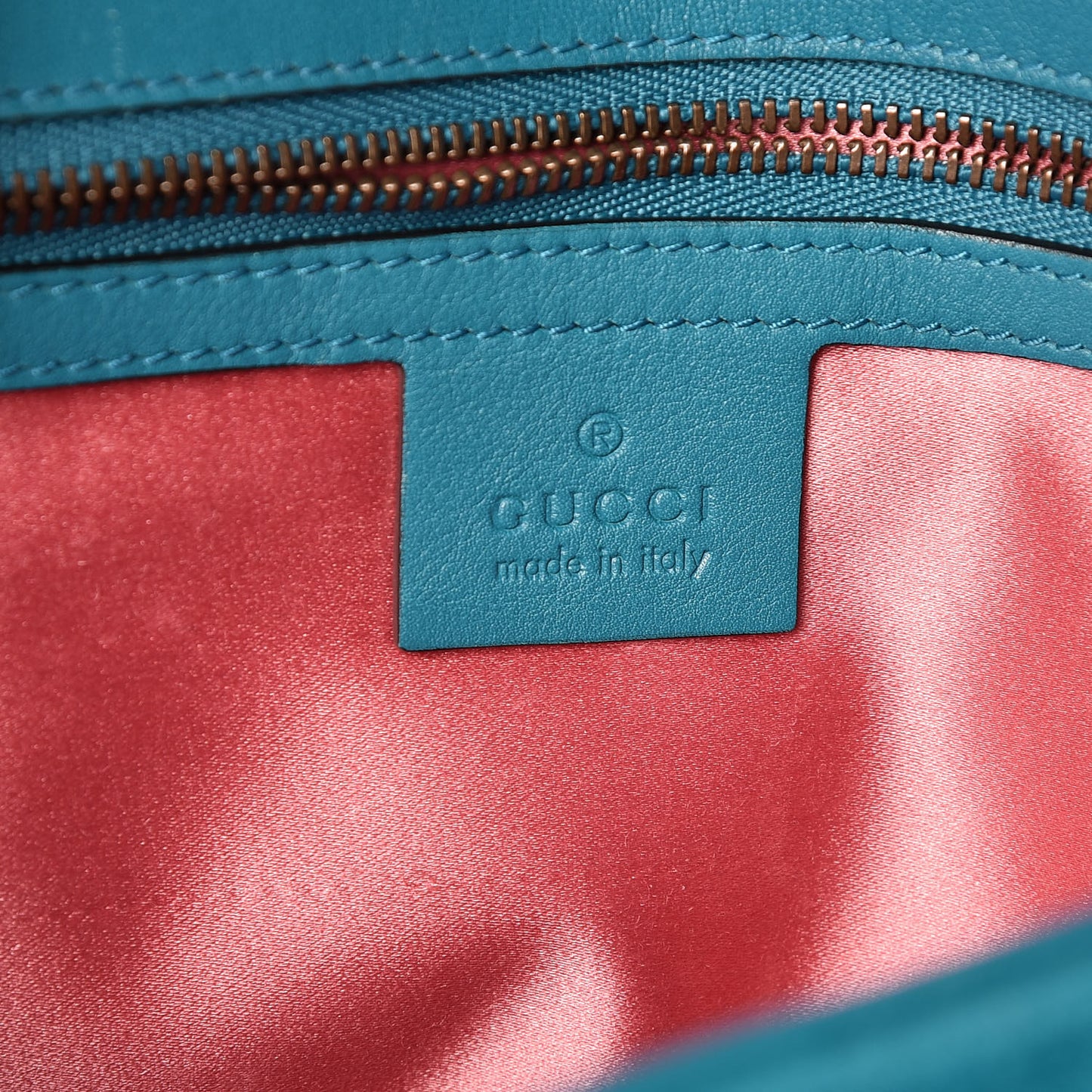 Velvet Matelasse Small GG Marmont Shoulder Bag Pavone Cyan