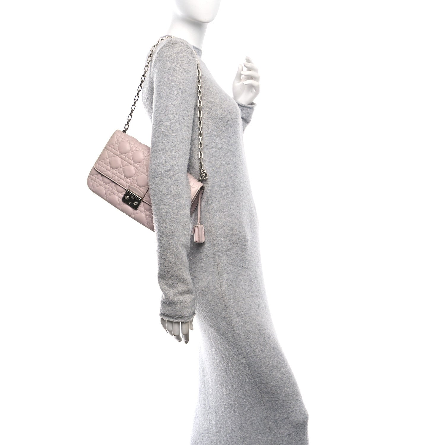 Christian Dior Lambskin Cannage Medium Miss Dior Flap Light Pink 3 of 10