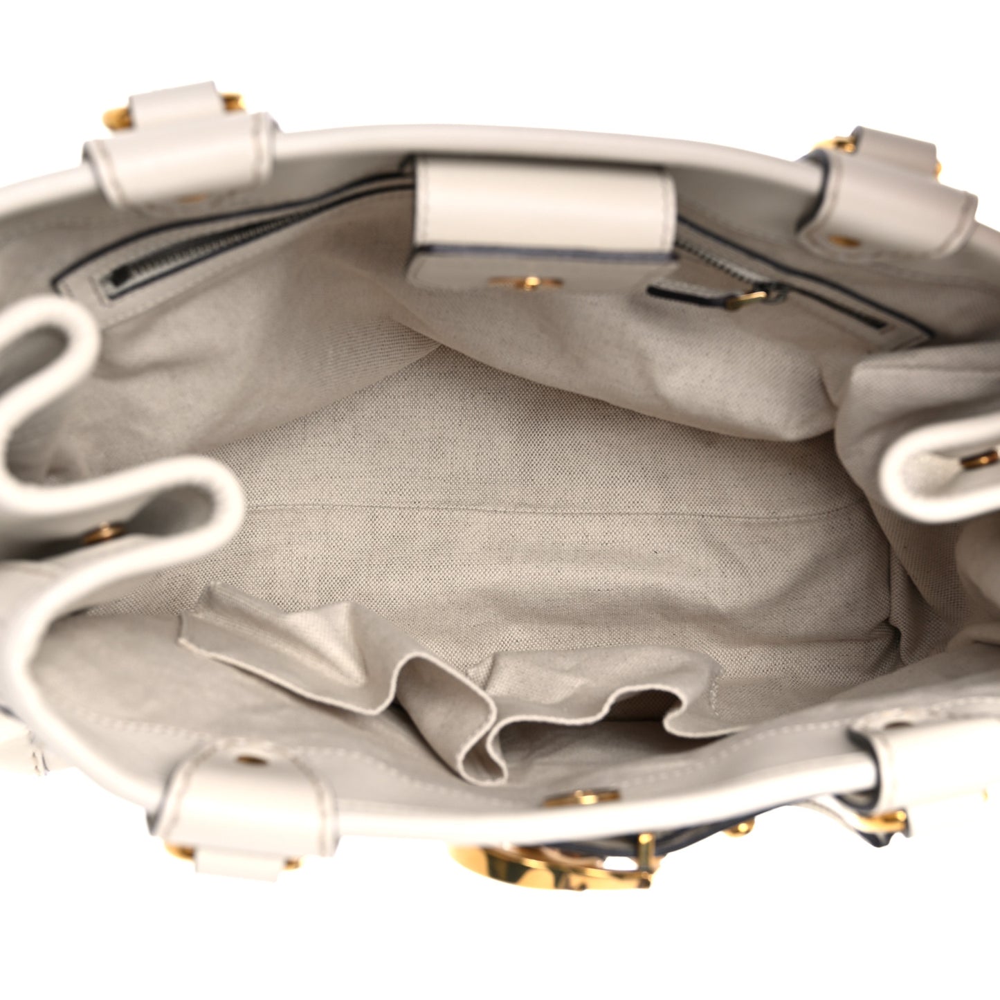 Calfskin Medium GG Running Tote White