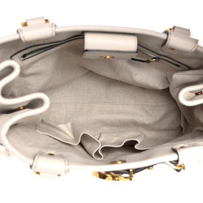 Gucci Calfskin Medium GG Running Tote White 5 of 10