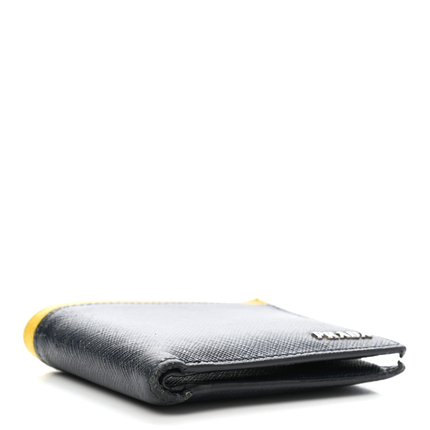 Prada Saffiano Bi-Fold Wallet Baltico Girasole 4 of 10