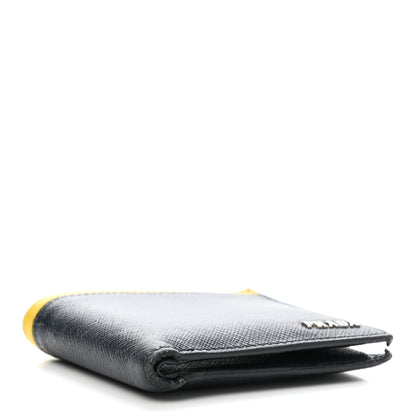 Prada Saffiano Bi-Fold Wallet Baltico Girasole 4 of 10