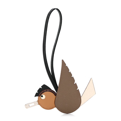 Hermes Epsom Swift Chevre Mysore Birdy Bag Charm Etoupe Nata Biscuit Rouge Sellier Black 1 of 5