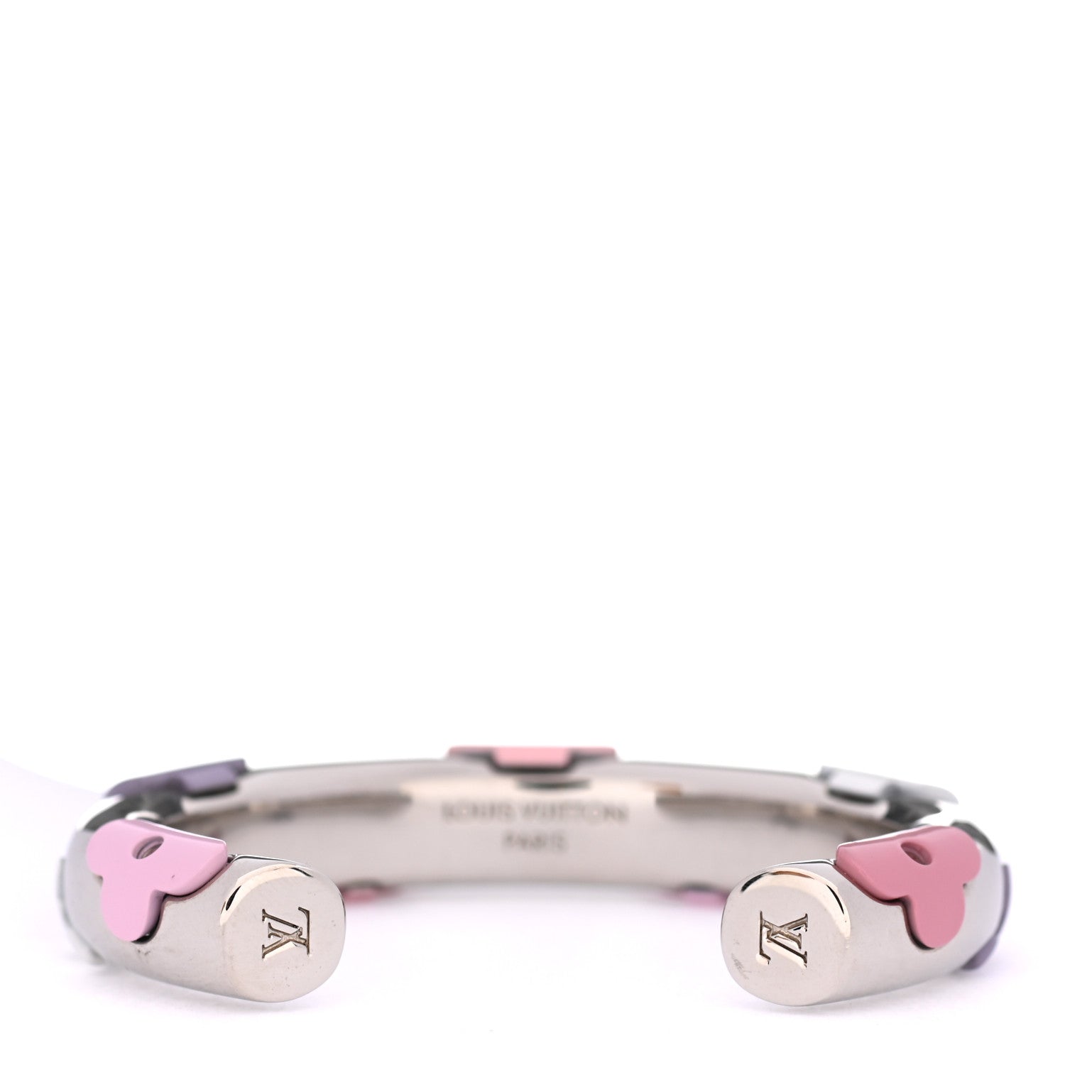 Louis Vuitton Resin Daily Monogram Bracelet M Silver Pink 3 of 5
