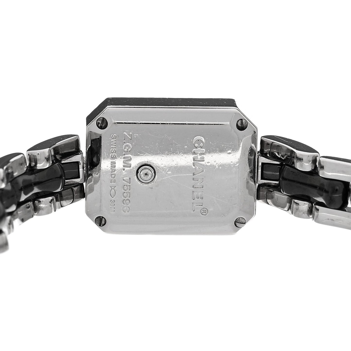 Stainless Steel Ceramic Diamond Bezel 16mm Premiere Quartz Watch Black