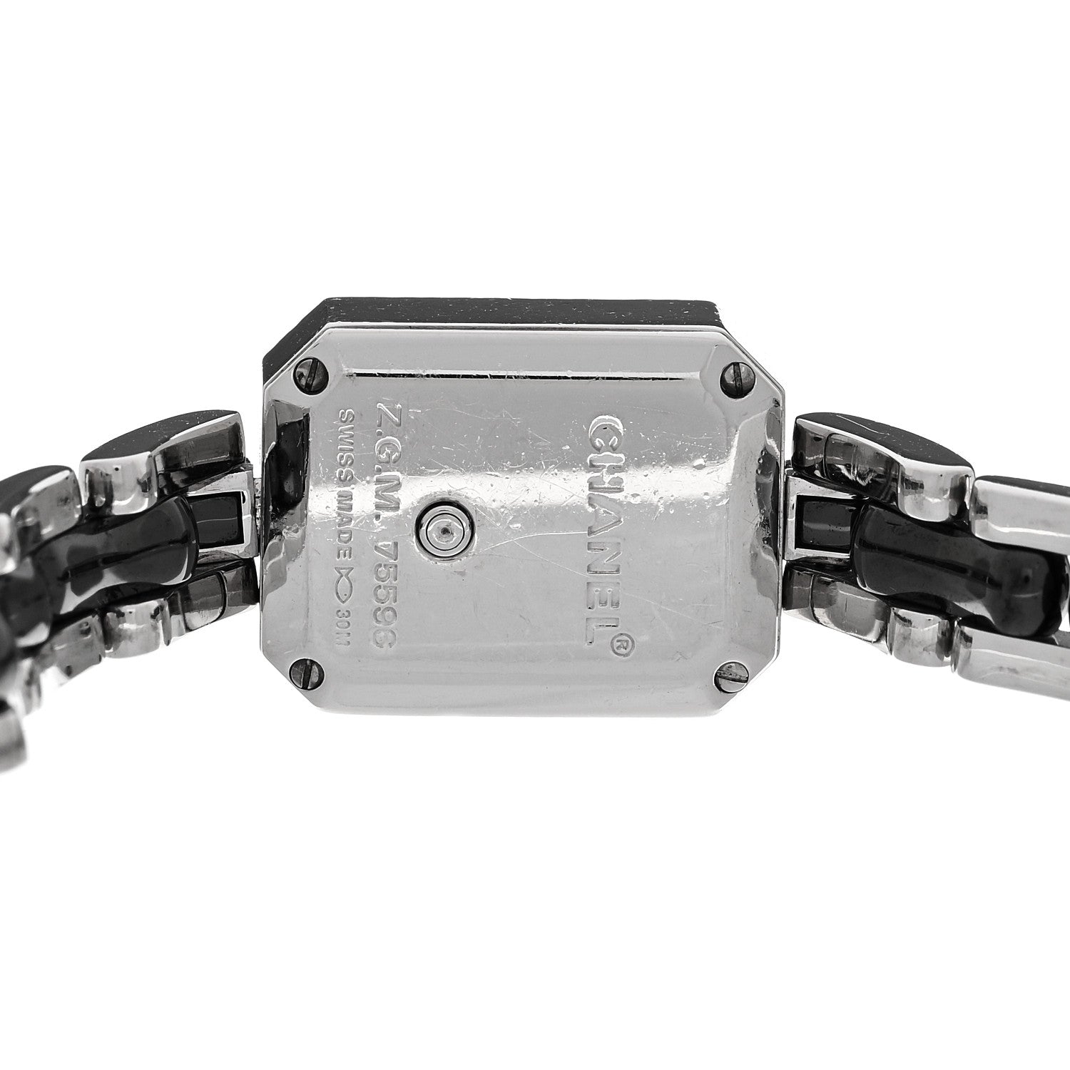Chanel Stainless Steel Ceramic Diamond Bezel 16mm Premiere Quartz Watch Black 4 of 4