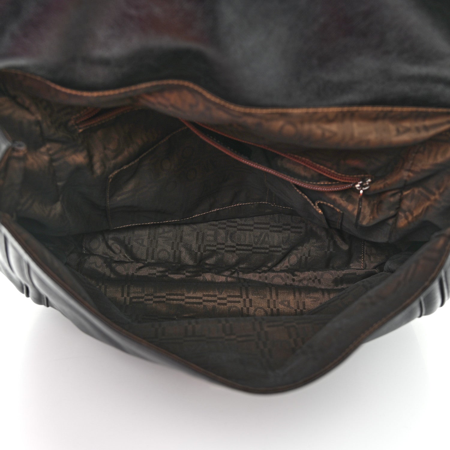 Salvatore Ferragamo Hammered Calfskin Satchel Black 5 of 10