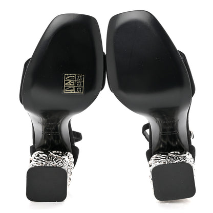 Hermes Suede Goatskin Glam 105 Sandals 38.5 Black 5 of 8