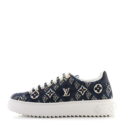 Louis Vuitton Jacquard Since 1854 Time Out Sneakers 37.5 Blue 1 of 9