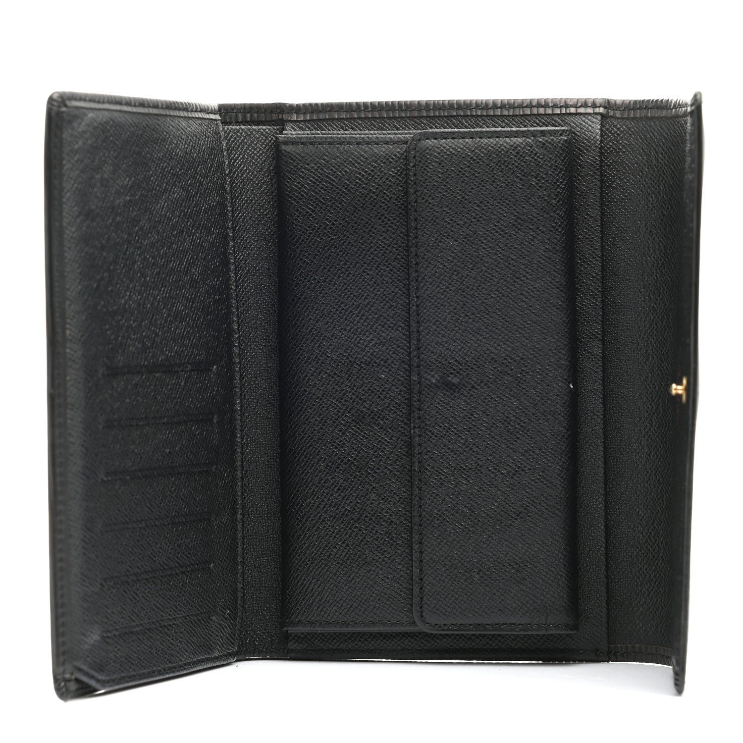 Louis Vuitton Epi Porte Tresor Etui Papiers Wallet Black 5 of 10