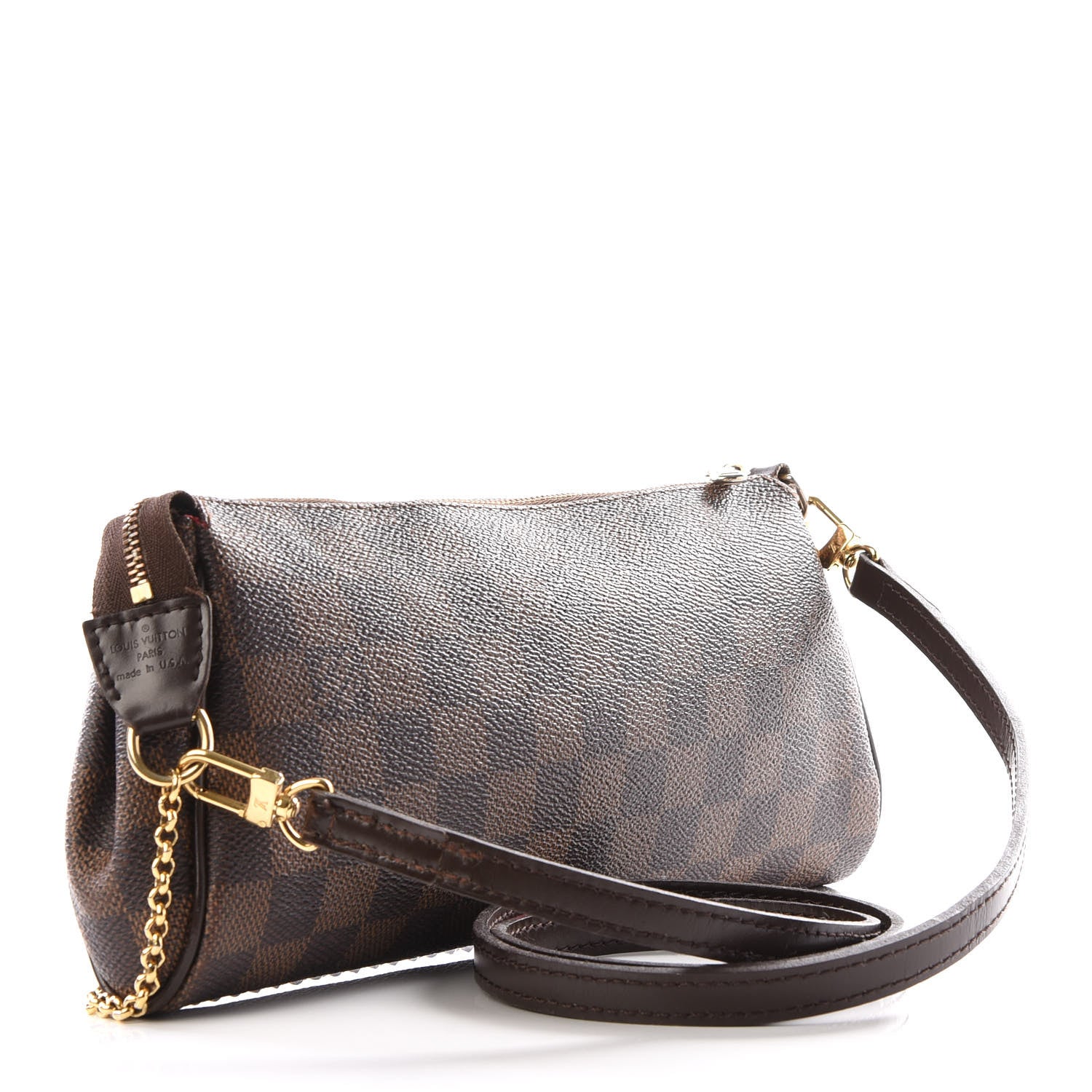 Louis Vuitton Damier Ebene Eva Clutch 2 of 11