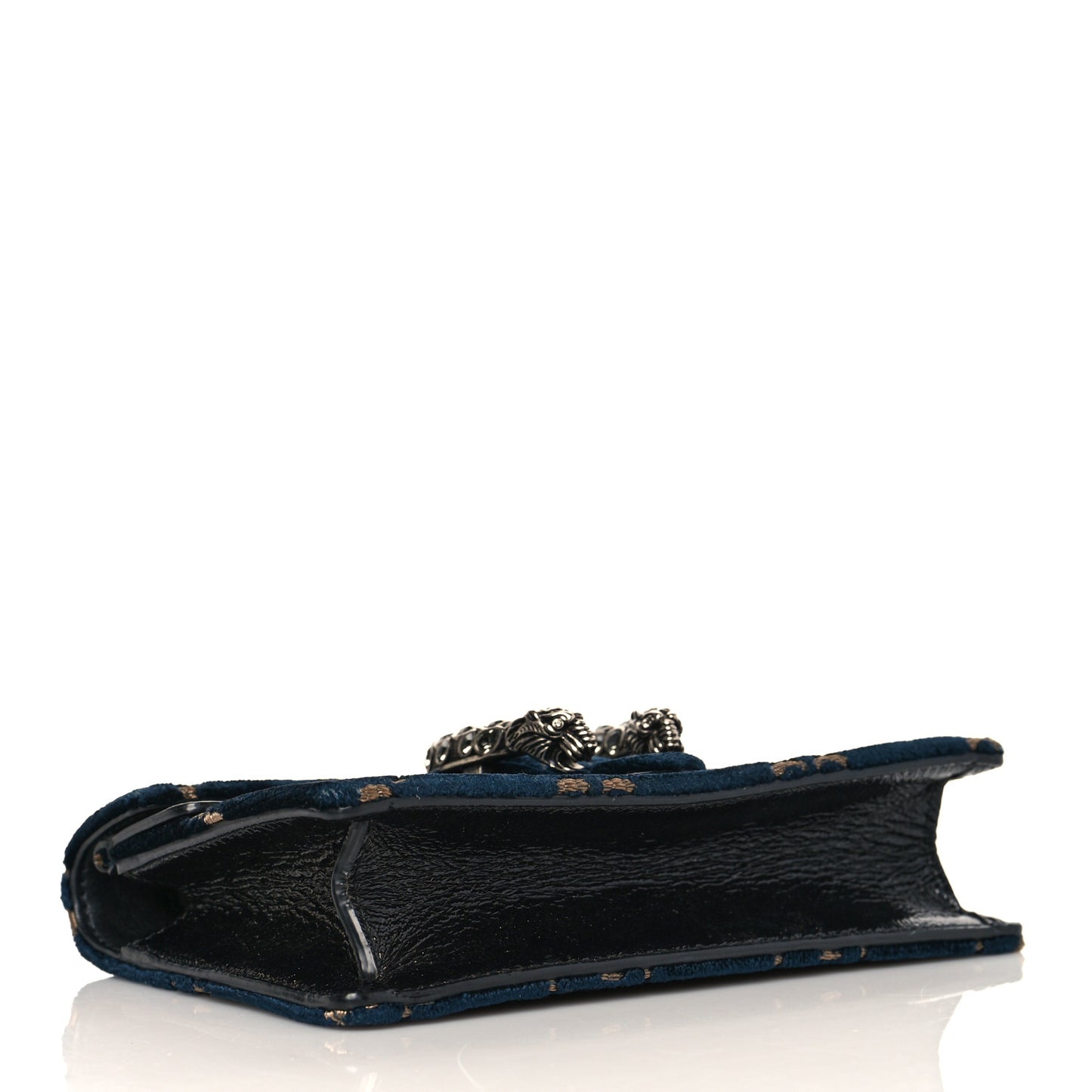 Velvet GG Monogram Super Mini Dionysus Shoulder Bag Blue Beige Black