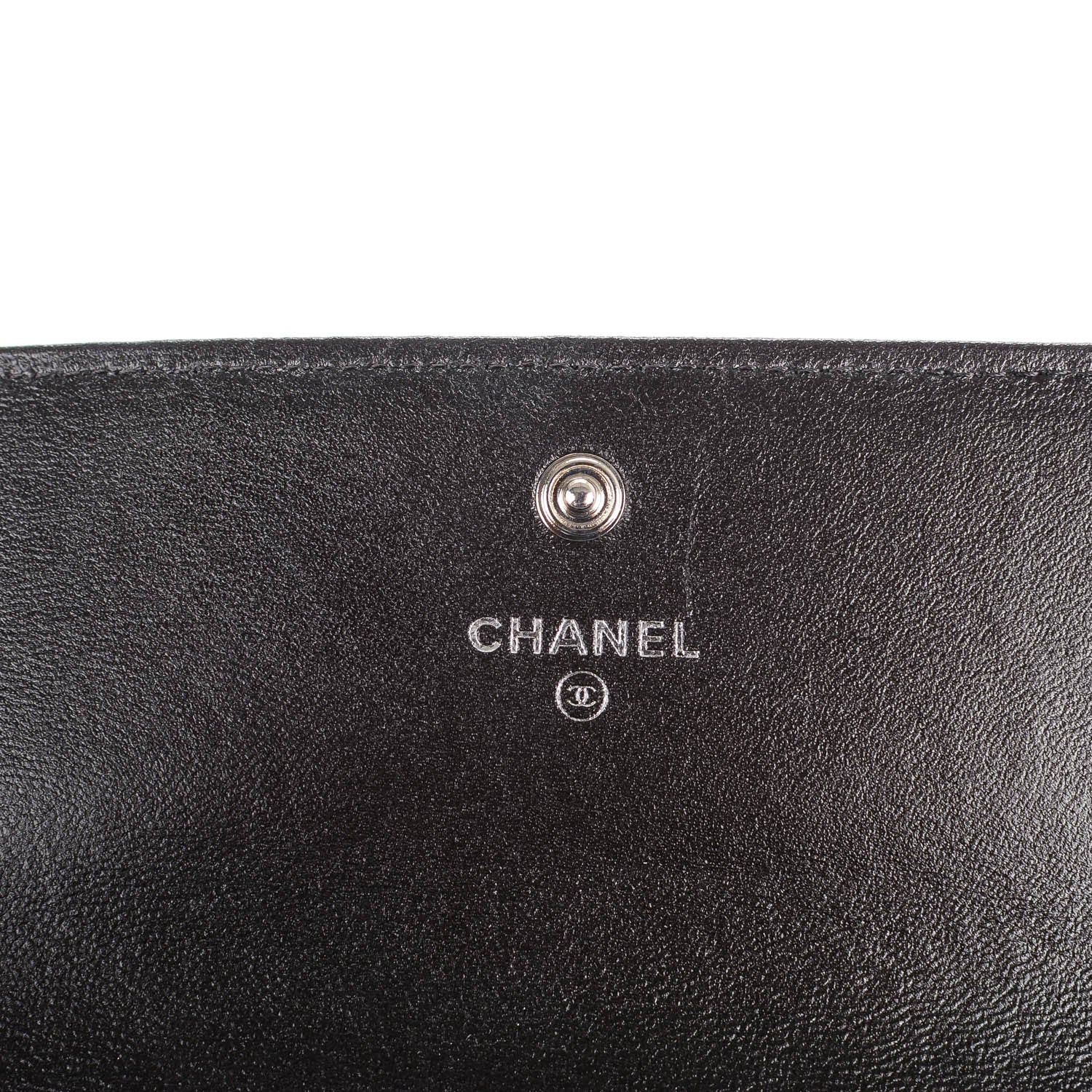 Chanel Lizard Wallet With Removable Chain Black 6 of 8