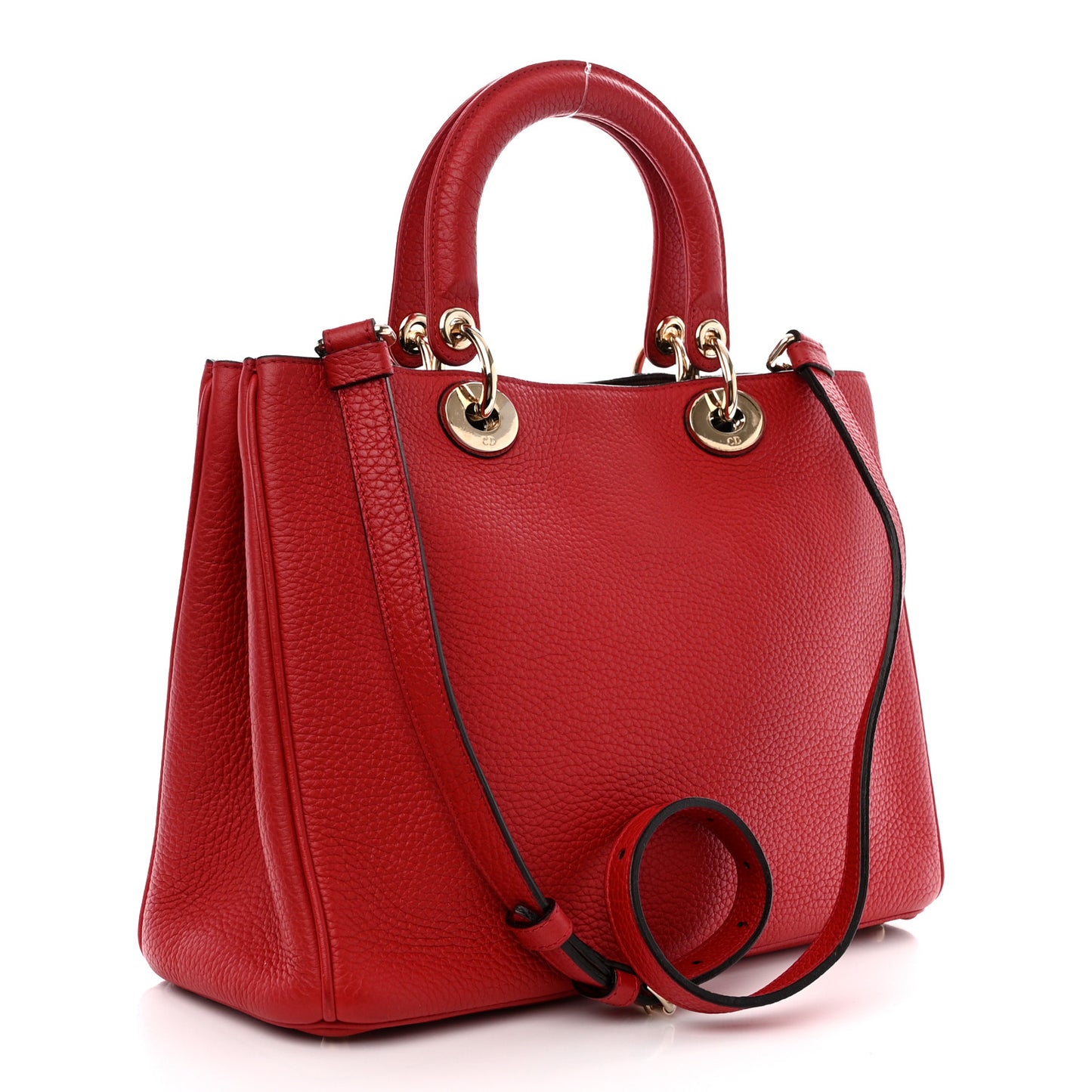 Calfskin Medium Diorissimo Tote Red