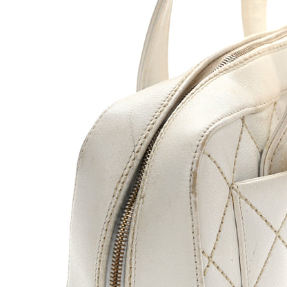 Chanel Calfskin Wild Stitch Top Handle Bag White 15 of 27
