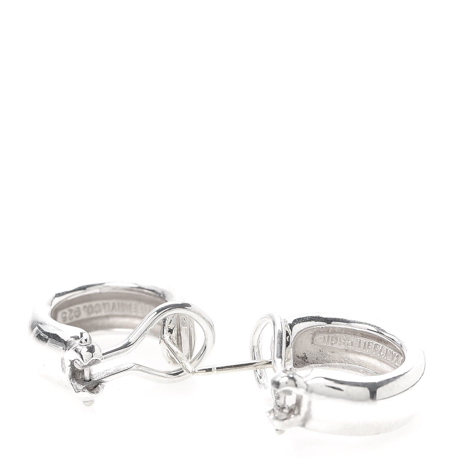 Tiffany Sterling Silver Polished Hoop Earrings 3 of 4