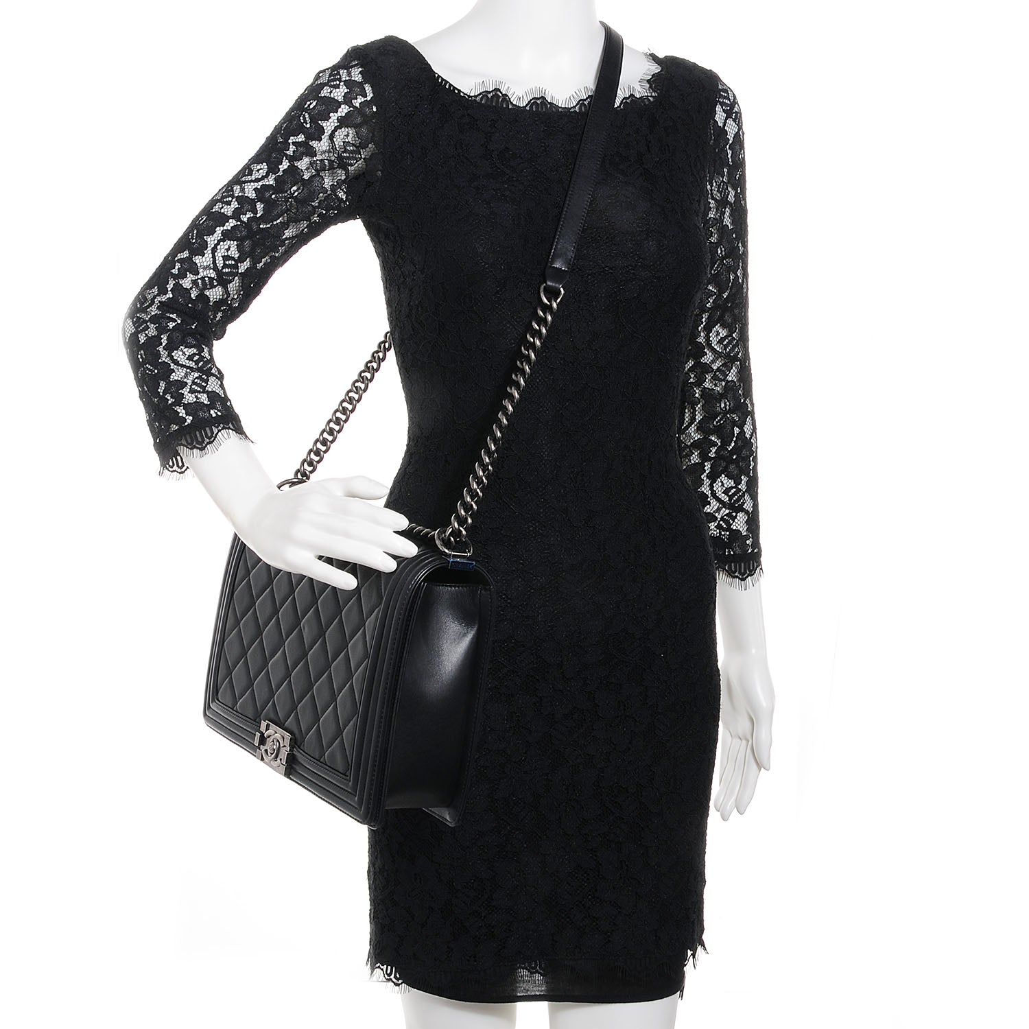 Chanel Calfskin Quilted Large Boy Flap Black 2 of 10