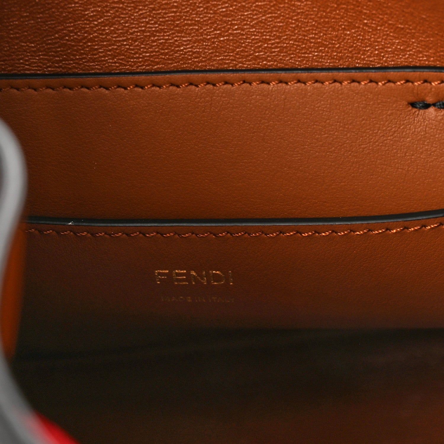 Fendi Vitello Grace F is Fendi Stamp Patch Perforated Small Mon Tresor Bucket Bag Black 6 of 9