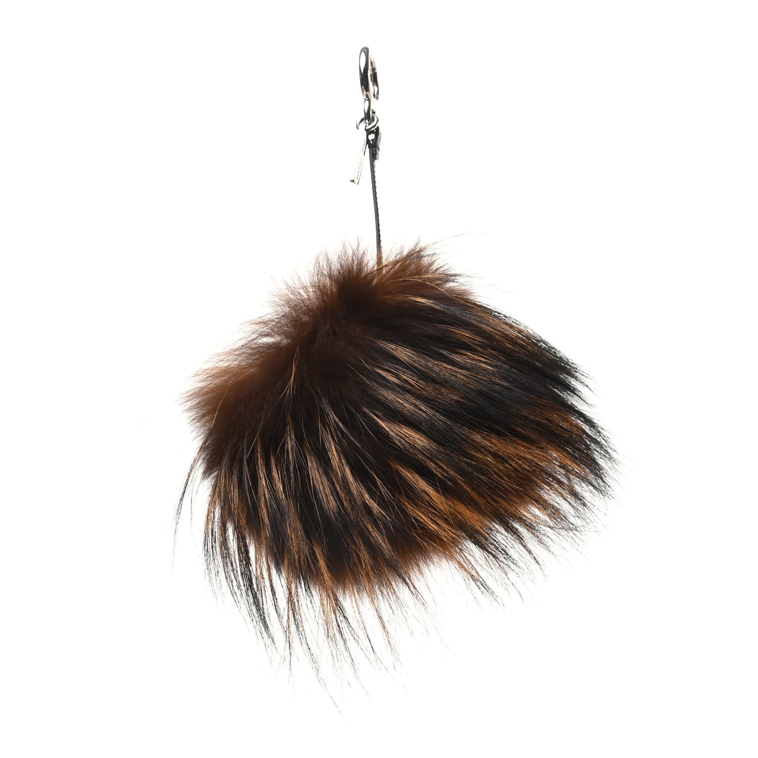 Fendi Fox Mink Rabbit Fur Vitello Flamingo Kooky Monster Bag Bug Charm Zucca Multicolor Black 3 of 3
