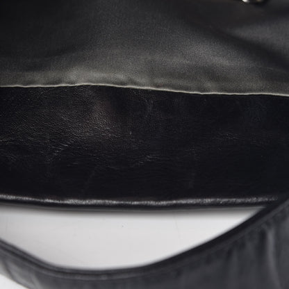 Chanel Lambskin Square Stitched Lax Accordion Shoulder Bag Black 9 of 13