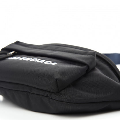 Balenciaga Sport Nylon Logo Embroidered Wheel Belt Bag Black White 9 of 9