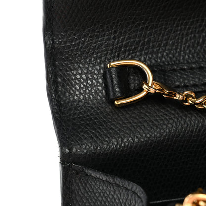 Fendi Vitello Cruise F is Fendi Bi-Color FF 1974 Embossed Medium Envelope Wallet On Chain Black Maya 11 of 12