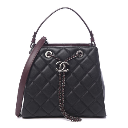 Chanel Caviar Quilted Small CC Bucket Bag Black 1 of 11