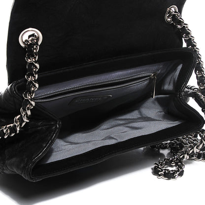 Chanel Washed Lambskin Quilted Medium Chain Around Messenger Black 5 of 8