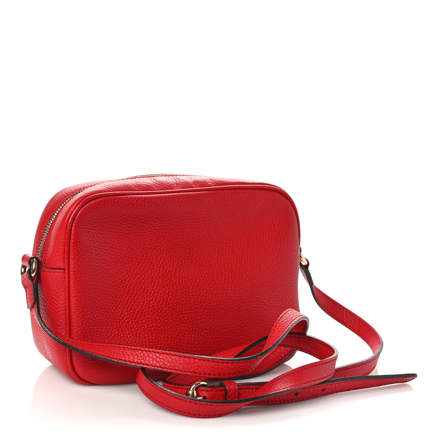 Pebbled Calfskin Small Soho Disco Bag Tabasco Red