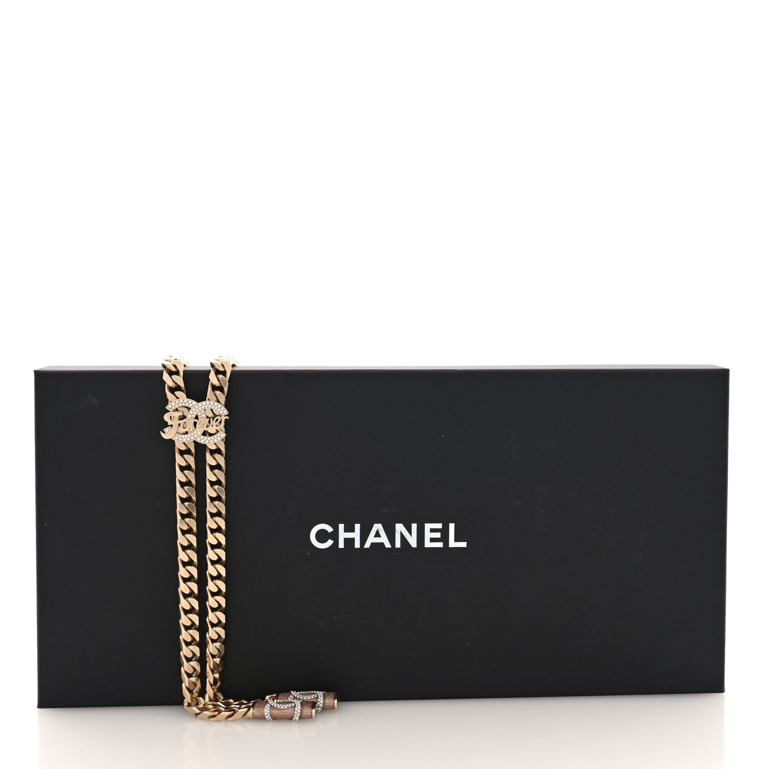 Chanel Crystal CC Forever Necklace Gold 6 of 6
