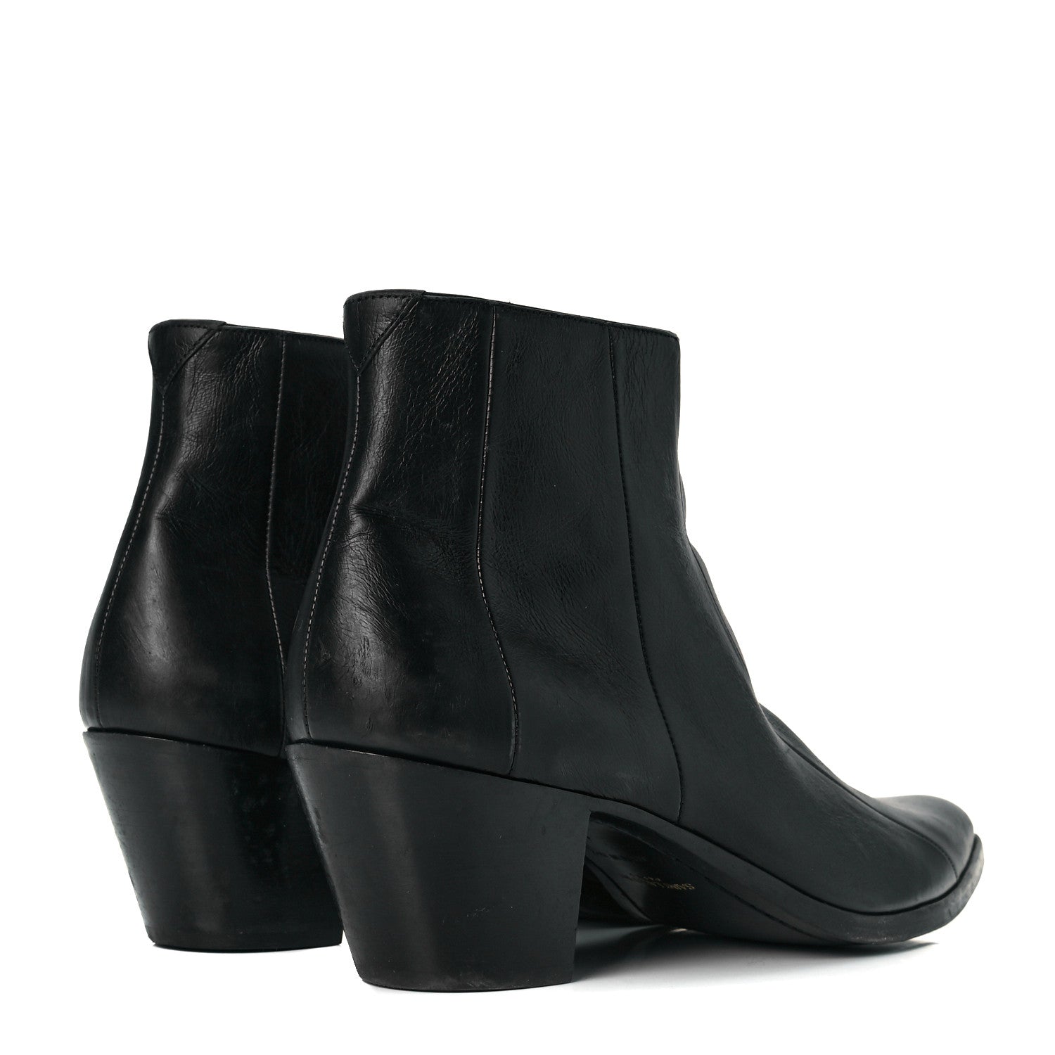 Saint Laurent Calfskin Finn 60 Ankle Boots 40 Black 4 of 11