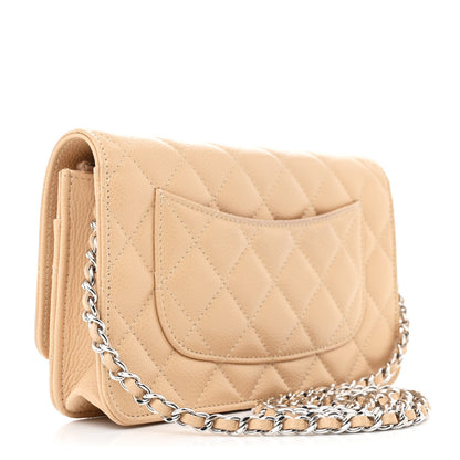 Chanel Caviar Quilted Wallet On Chain WOC Beige 3 of 12