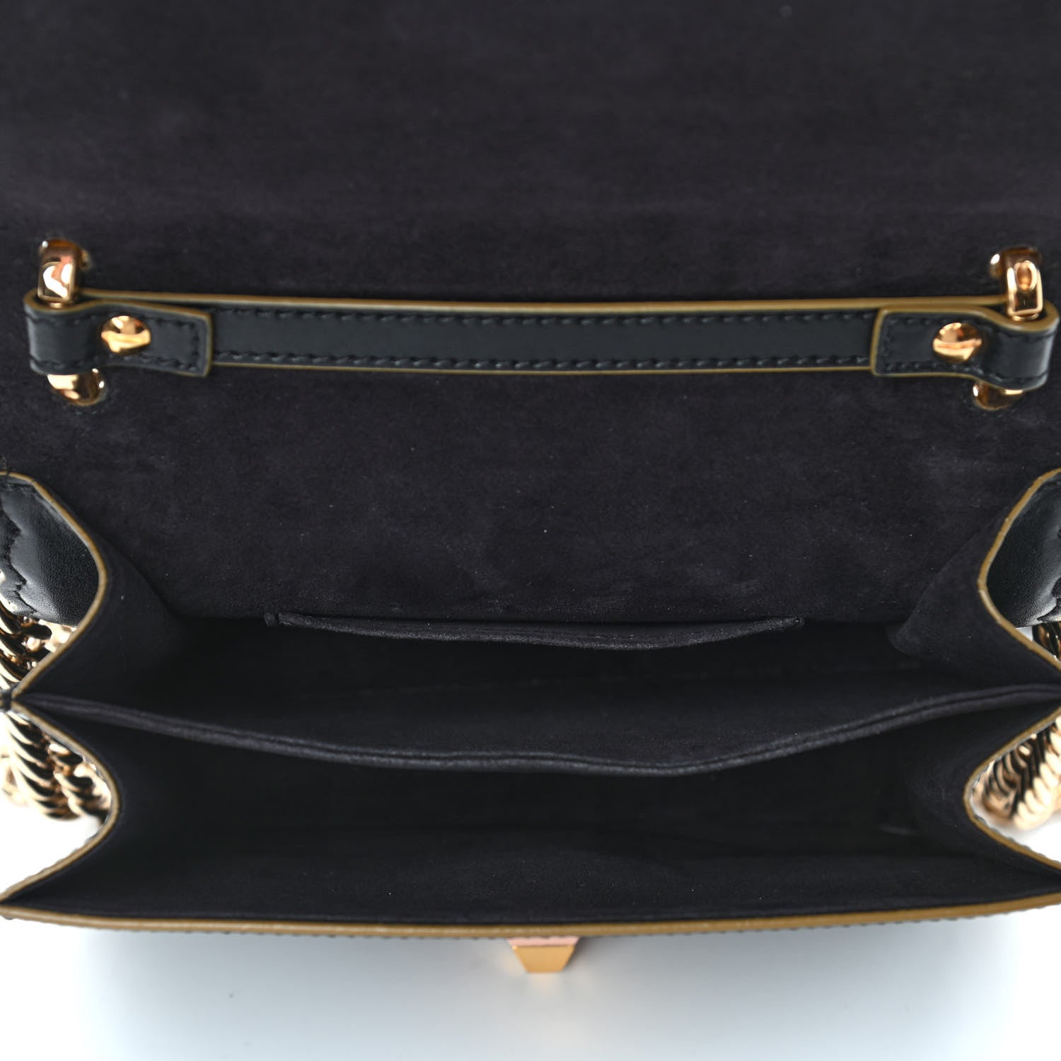 Fendi Vitello Liberty Scalloped Studded Small Kan I Shoulder Bag Black 4 of 4