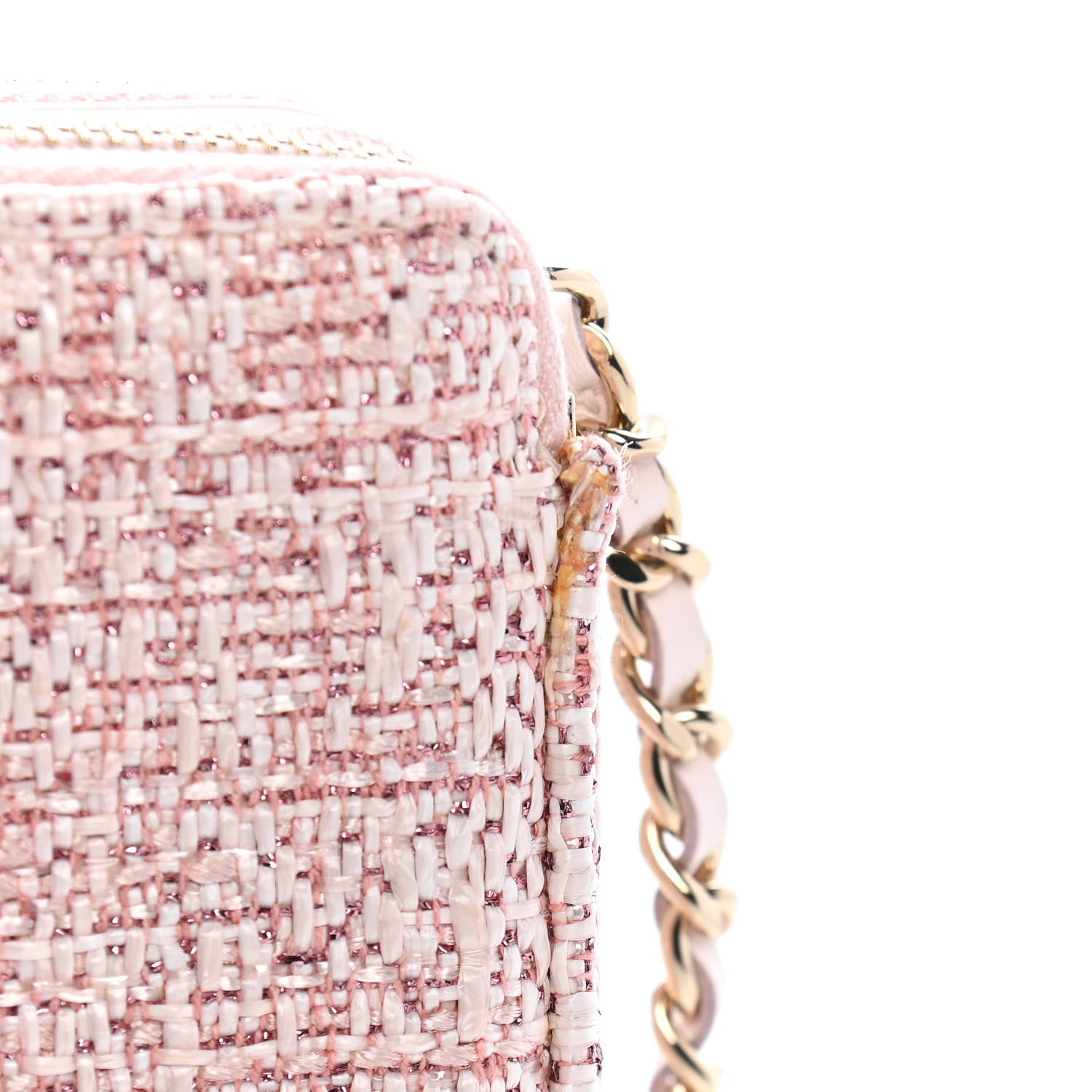 Chanel Canvas Small Deauville Clutch With Chain Pink 10 of 11