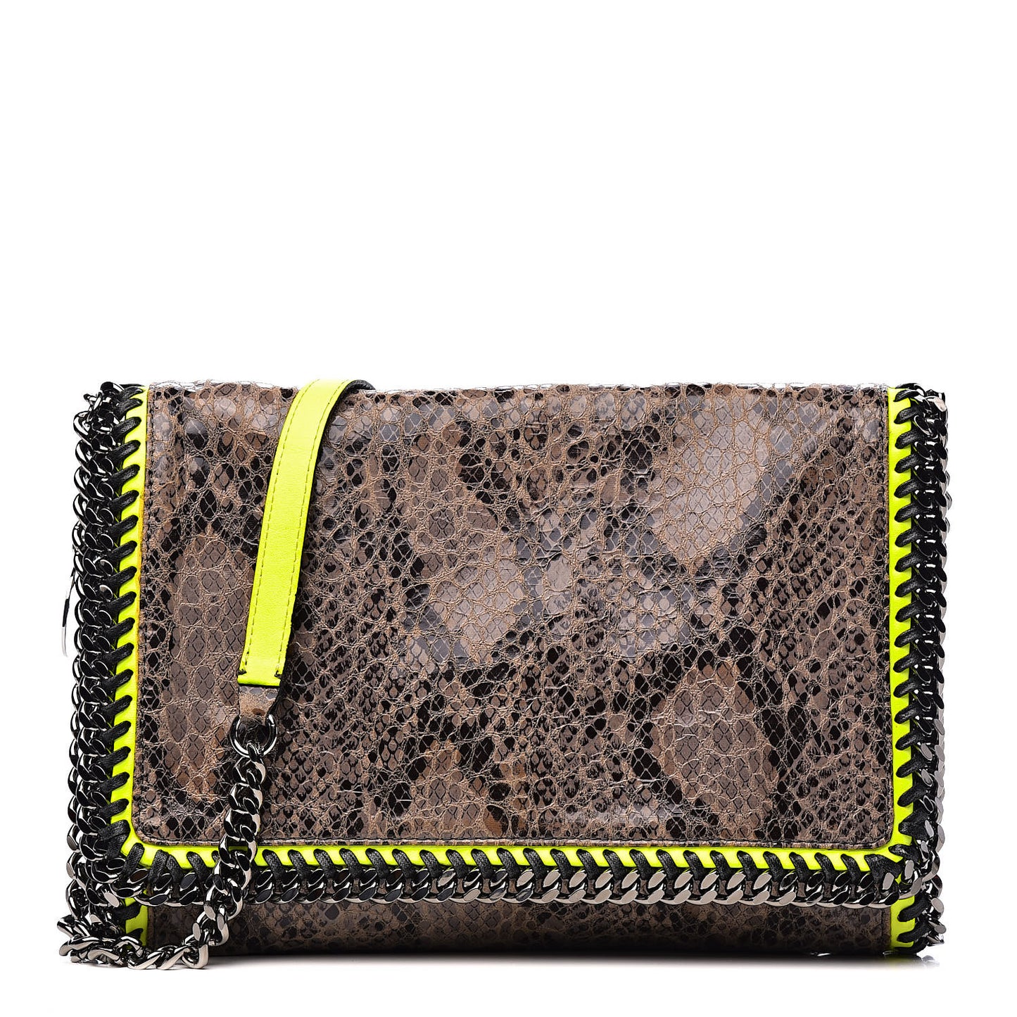 Eco Python Falabella Crossbody Bag Brown