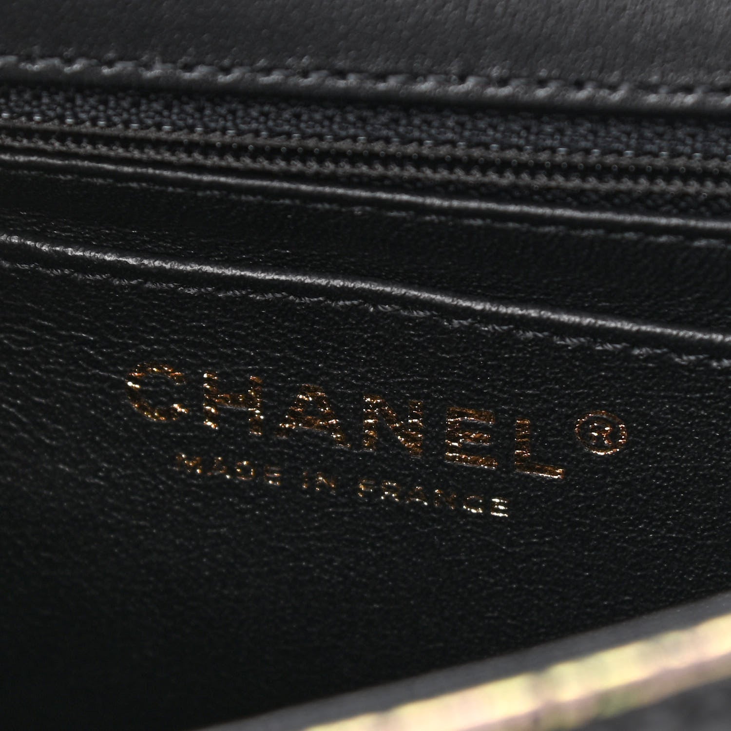 Chanel Calfskin Crocodile Embossed Graffiti 2.55 Mini Cocodile Reissue Flap Black Pink 7 of 10