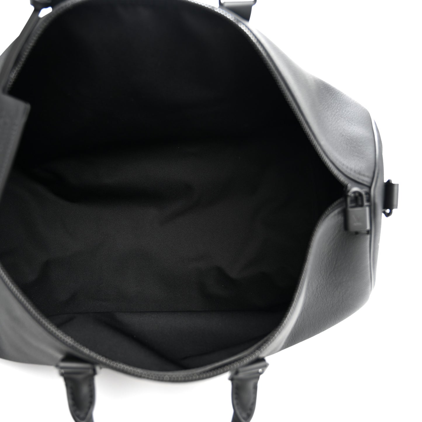Grained Calfskin Aerogram Keepall Bandouliere 50 Black