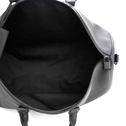 Louis Vuitton Grained Calfskin Aerogram Keepall Bandouliere 50 Black 4 of 9