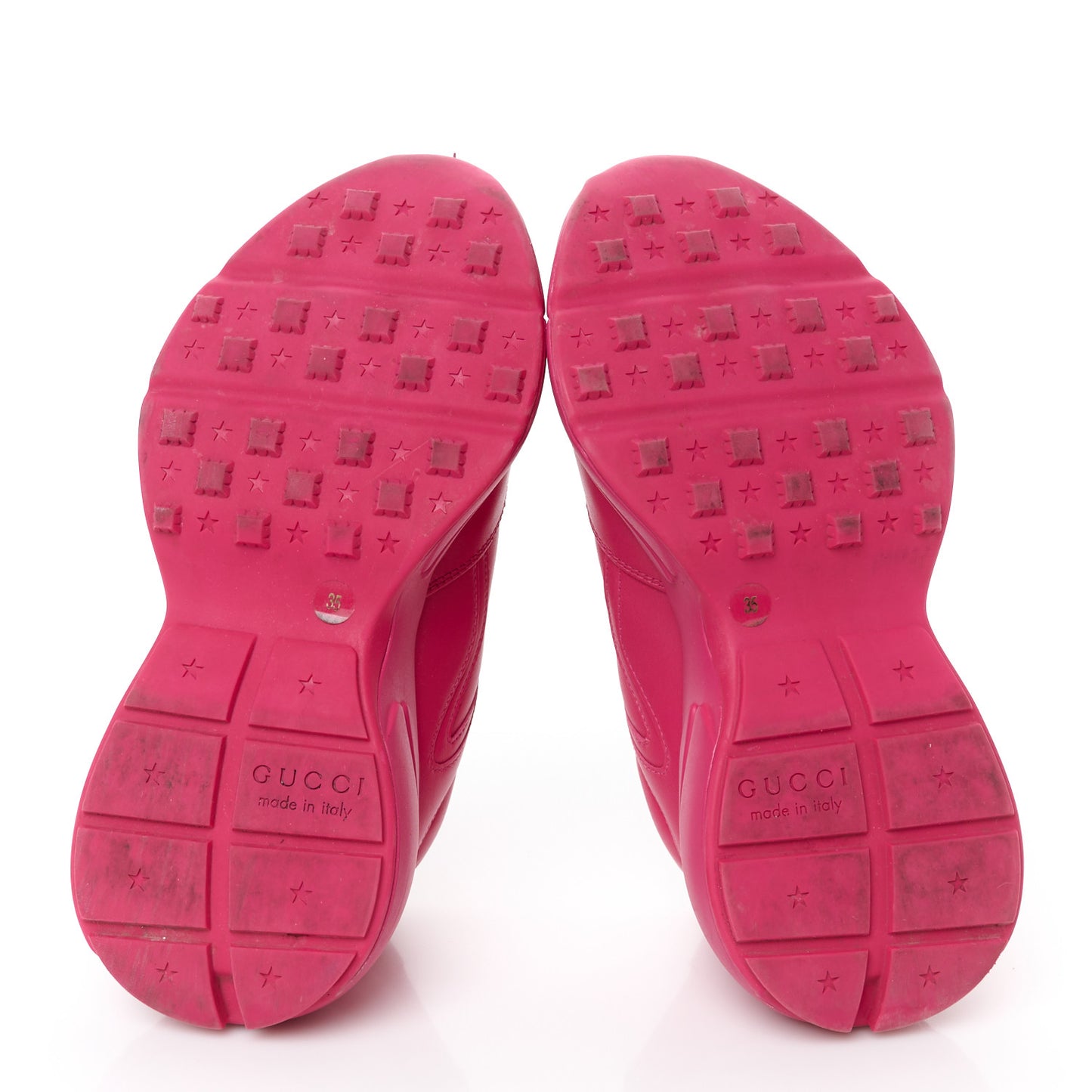 Calfskin Logo Womens Rhyton Sneakers 35 Box Pink