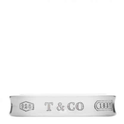 Tiffany Sterling Silver Narrow 1837 Band Ring 52 6 1 of 5