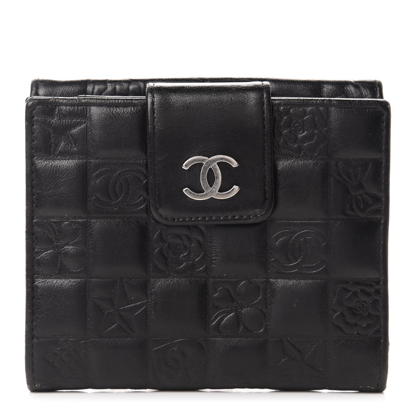 Lambskin Precious Symbols French Wallet Black