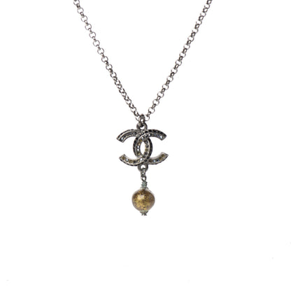 Chanel Ruthenium Crystal CC Drop Necklace 3 of 6