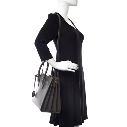 Saint Laurent Grained Calfskin Small Sac De Jour Charcoal 2 of 17