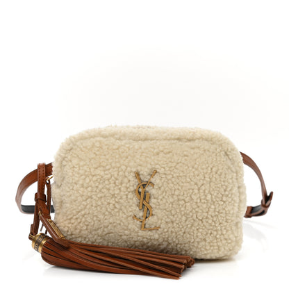 Saint Laurent Shearling Monogram Lou Belt Bag Beige 1 of 12