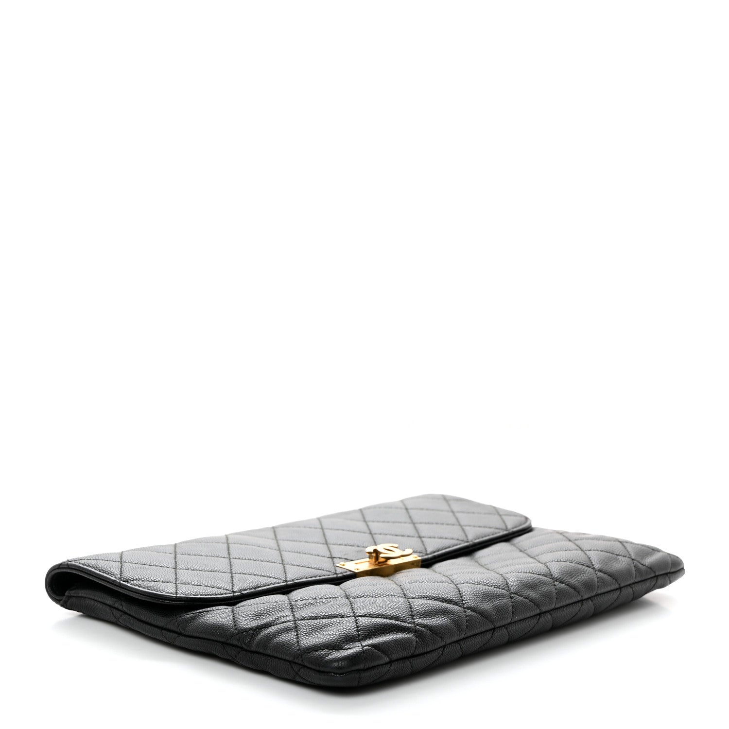 Chanel Caviar Quilted Medium Golden Class Pouch Black 4 of 7