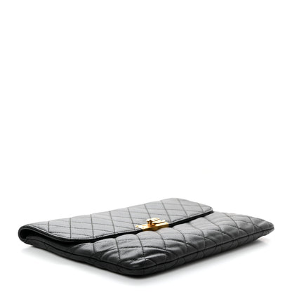 Chanel Caviar Quilted Medium Golden Class Pouch Black 4 of 7