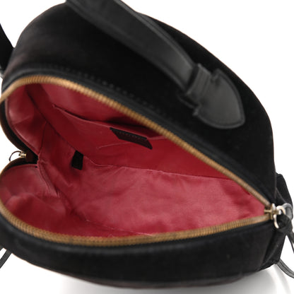 Gucci Velvet Matelasse GG Marmont Dome Backpack Black 5 of 16