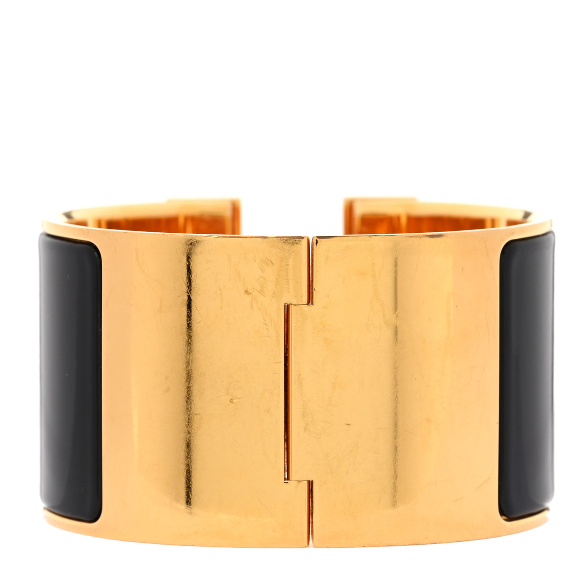 Enamel Extra Wide Clic Clac H Bracelet PM Black